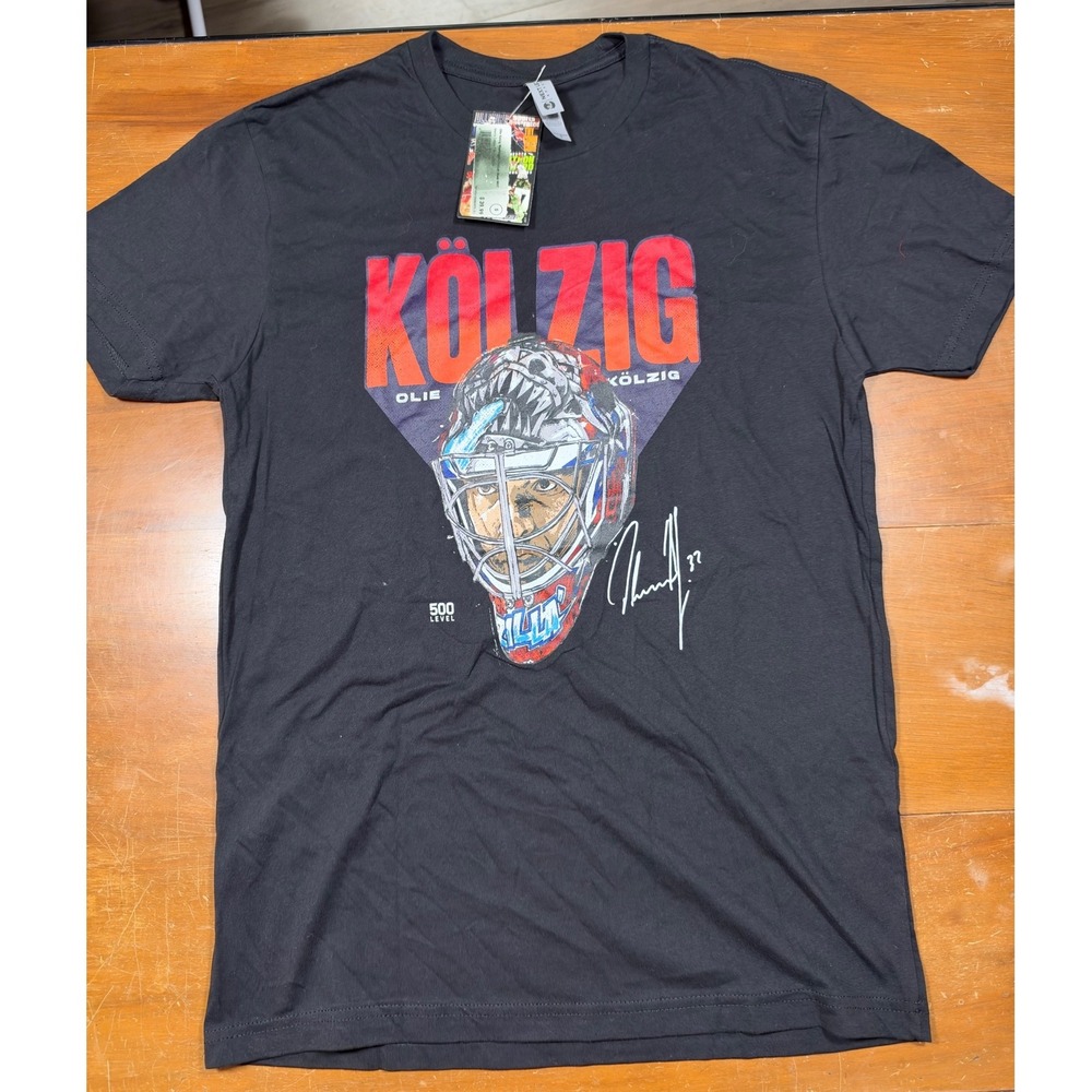 NWT 500 Level Olie Kolzig T-Shirt Men Small Washington Capitals Hockey Mask